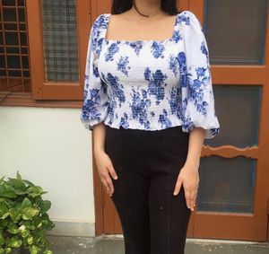 Floral Print Crop Top