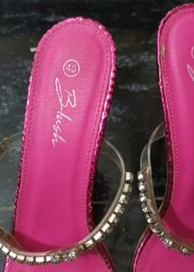 Pink Rhinestone Heels size 40