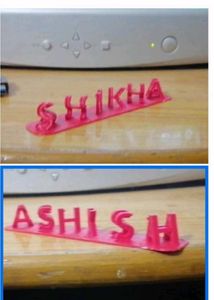 3d Your Own Names Showcase.. Keyring