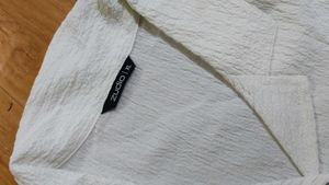 Off White Crop Shirt Can Be Used As A Jacket