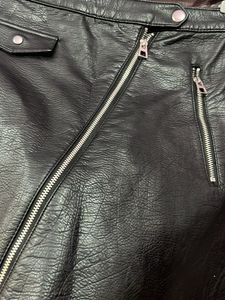 H&amp;M Leather Skirt With Pockets