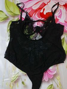 (1062)Black Lace Bodysuit