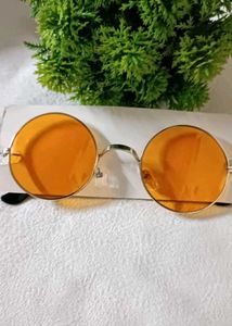 Orange Round Sunglasses