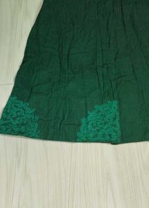 Green Embroidered Kurta