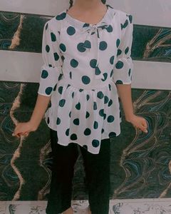 Brand New Polkadot Top For Girls