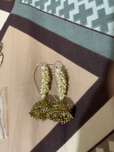 Pearl Jhumka Earrings