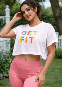 White 'Fit' Graphic Tee