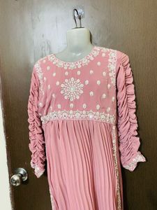 Pink Embroidered Anarkali Dress