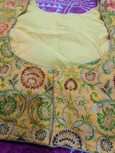 beautiful silk multicolored blouse