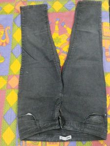 Dark Grey Denim Capri