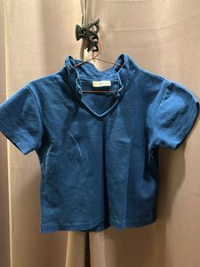 Blue Crop Top