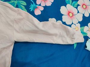 Oversized Crop Full Sleeve T Shirt