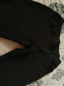 Black Pull-On Flare Leg Pants