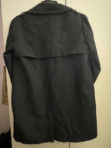 Classic Black Double-Breasted Trench Coat