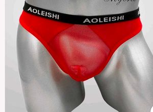Red Aoleishi Mesh Thong