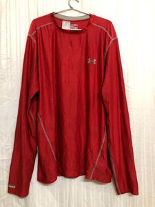 Under Armour Red Long Sleeve T Shirt