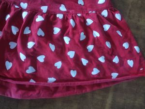 Baby Girl Heart Printed Skirt