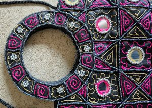 Beautiful Mirror Work Bag