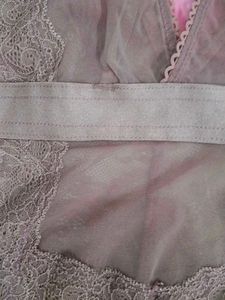(483)Mauve Lace Bodysuit
