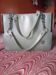 Light Blue Chain Handle Bag