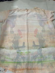 Abstract Floral Print Blouse
