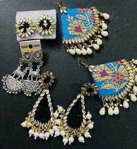 Hand Made 4 pair Combo Earrings