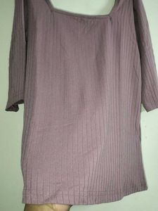 Mauve Square Neck Top -