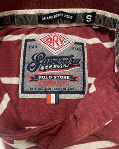 Superdry Stripe Polo Full Sleeve Tee