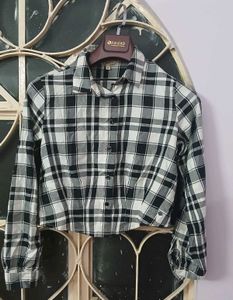 Cropped Plaid Shirt