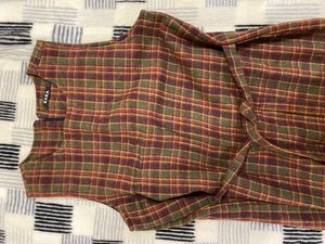 Korean Red Plaid / Checked Dress