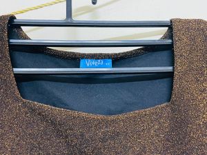 Sparkly Bronze Square Neck Top
