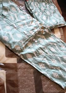 Mint Green Kurti Pant Set