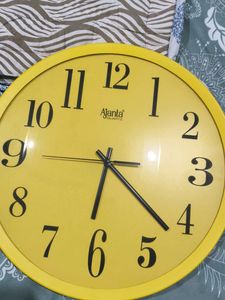 original ajanta quartz Yellow Wall Clock