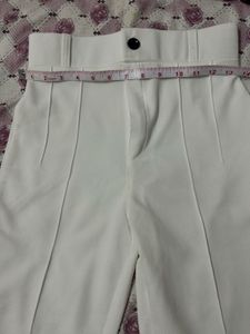 White straight Leg Trousers