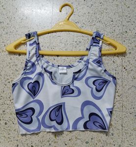 PRICE DROP!! Cute SSS Heart Printed Crop Top