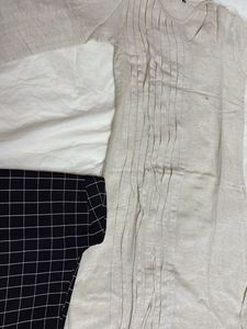Khadi Premium Suit Set With Designer Neck