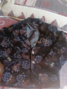 Floral Velvett blazer Jacket three piece set