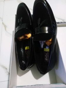 Stylish Black Patent Loafers for Men