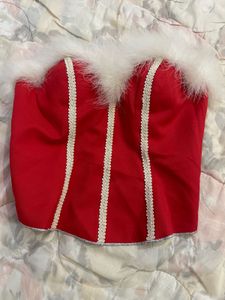 Red Furr Corset