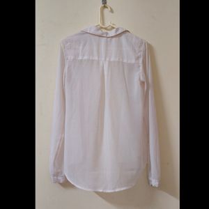 ONLY White Translucent Shirt