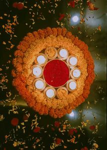 Diwali Decor Thali With A Box Of Diya