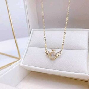 Cute Winged Crystal Necklace