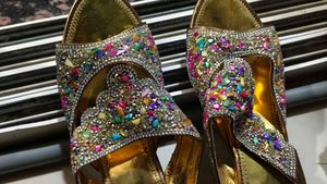 Heels Sandal ..With Beautiful Multi Stones
