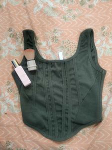 Green Corset Tank Top