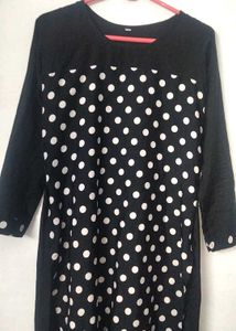 Black & White Polka Dot Kurta🌷
