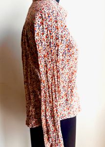 Softest cotton shirt in a perfect Nude floral prin