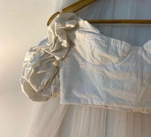 Zara Cotton Bustier Off Shoulder