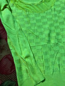 Lime Green Embellished Top