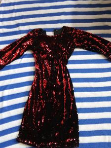 Sequence Red Party Dress