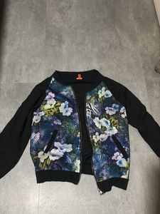 Floral Print Bomber Jacket